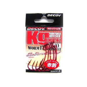デコイ／DECOY  ワーム17R キロフック 赤針 （Worm17 Kg Hook RED）