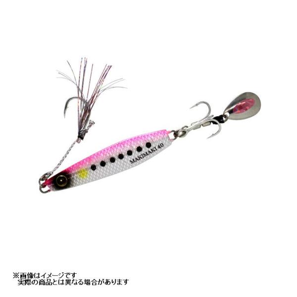 【メール便対応】ハヤブサ ジャックアイ マキマキ 30g #13 リアル魚鱗ピンクイワシ網目夜光 F...