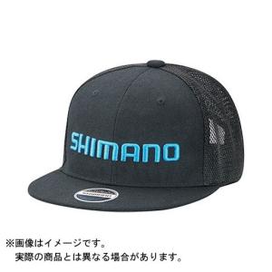 シマノ　２０　ベーシックハーフメッシュフラットキャップ　ＣＡ−０６７Ｔ　（カラー：ブラック）（サイズ：Ｆ）