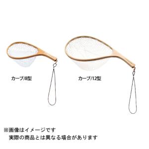 大阪漁具 OGK ラバーランディングネット木製 カーブ/12型 (ネットカラー:クリア)｜tsurigu-yokoo