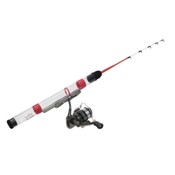 《プロックス》クリアロックプラスセット2(スピニング)S(蛍光レッド)+リール