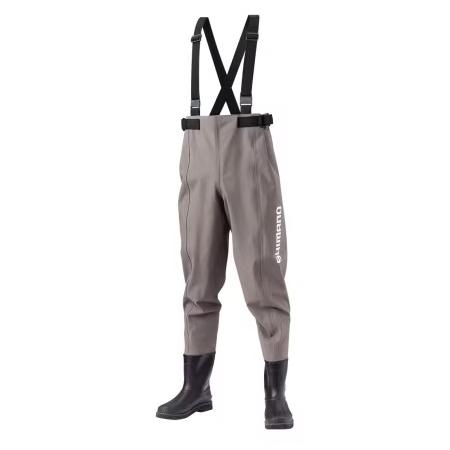 シマノ☆FF-051T ハイパーウェーダー（ウエストハイ) スモークグレー LL