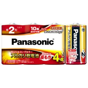 パナソニック アルカリ乾電池 単2形 LR14XJ/4SW (4本パック)｜tsuruha