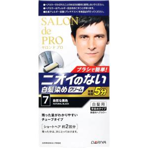 ダリヤ サロンドプロ 無香料ヘアカラー メンズスピーディ 白髪用 7 自然な黒色 (1個) 男性用白髪染め　医薬部外品｜tsuruha