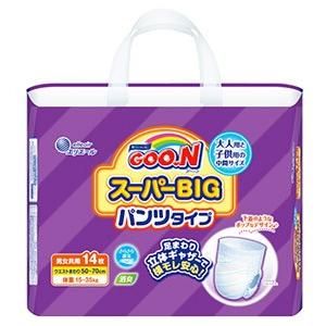 大王製紙 エリエール グーン スーパーBIG パンツタイプ 男女共用 (14枚) 15-35kg　医...