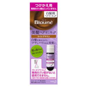 花王 ブローネ ヘアマニキュア ライトブラウン つけかえ用 (1セット) 付け替え用 白髪染め｜tsuruha