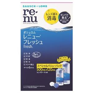 ボシュロム レニュー フレッシュ コンタクト 洗浄液 500ml 9本セット レニュー フレッシュ ( 500ml+120ml )/ RENU(レニュー) : 爽快ドラッグ