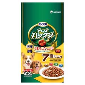 ゲインズ　パックン　7歳からの愛犬用　お肉たっぷり半生タイプ　ビーフ・ささみ・緑黄色野菜・小魚入り　(2.5kg)｜tsuruha