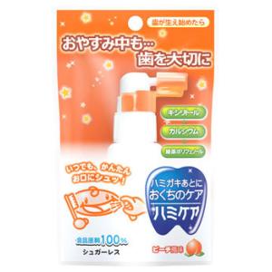 丹平製薬 ハミガキのハミケア ピーチ風味 (25g) シュガーレス 乳児用規格適用食品　※軽減税率対象商品｜tsuruha