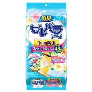 アース製薬 消臭ピレパラアース 1年間防虫 引き出し・衣装ケース用 柔軟剤の香りアロマソープ (48個) 防虫剤｜tsuruha