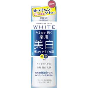 コーセーコスメポート　モイスチュアマイルド　ホワイト　ミルキィローション　美白乳液　(140ｍｌ)　医薬部外品｜tsuruha