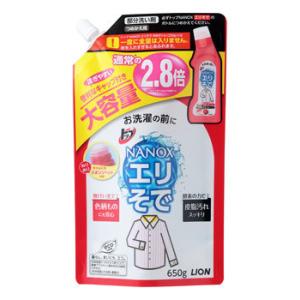ライオン トップ NANOX エリそで用 つめかえ用 大容量サイズ (650g) 詰め替え用 部分洗...