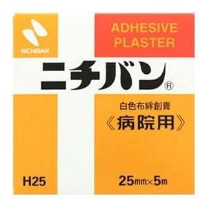 ニチバン　白色布絆創膏　病院用　H25　25mm×5m　(1個)　絆創膏｜tsuruha