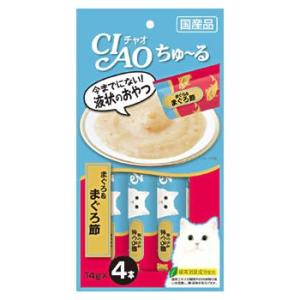 いなばペットフード　CIAO　チャオ　ちゅ〜る　まぐろ＆まぐろ節　(14g×4本)｜tsuruha