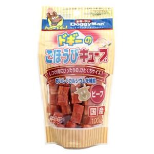 ドギーマン　ドギーのごほうびキューブ　ビーフ　(100g)　ドッグフード　全犬種用スナック｜tsuruha