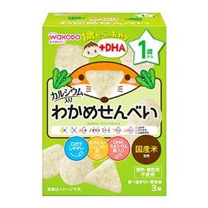 和光堂　1歳からのおやつ　+DHA　わかめせんべい　1歳頃から　(6g×3袋)　ベビーおやつ　※軽減税率対象商品｜tsuruha