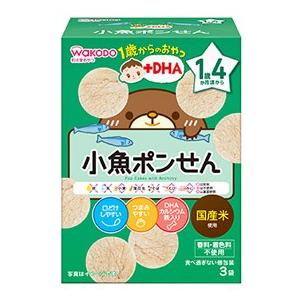 和光堂　1歳からのおやつ　+DHA　小魚ポンせん　1歳4か月頃から　(3g×3袋)　ベビーおやつ　※軽減税率対象商品｜tsuruha