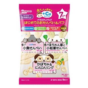 和光堂　赤ちゃんのおやつ　+Caカルシウム　バラエティパック　はじめてのおせんべい＆パフ　7か月頃か...