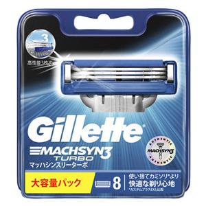 P&G ジレット マッハシンスリー ターボ 替刃 (8個) 3枚刃 カミソリ 髭剃り　P＆G