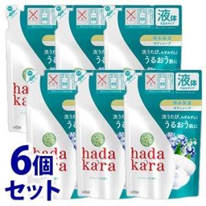 《セット販売》　ライオン ハダカラ hadakara ボディソープ リッチソープの香り つめかえ用 (360mL)×6個セット 詰め替え用 液体で出てくるタイプ｜tsuruha