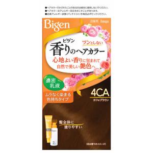 【２７個セット】【１ケース分】 ビゲン 香りのヘアカラー 乳液 4CA カフェブラウン 1セット×２７個セット　１ケース分 【dcs】【t-0】 ビゲン ホーユー 香りのヘアカラー 乳液 かなり明るいライトブラウン 1