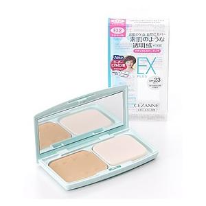 セザンヌ化粧品　UVファンデーション　EXプラス　EX2　ライトオークル　SPF23　PA++　(11g)　パウダーファンデーション