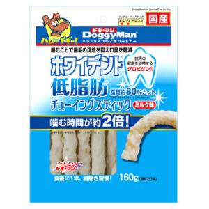 ドギーマン ホワイデント 低脂肪 チューイングスティック ミルク味 (160g) 犬用おやつ 歯磨き｜tsuruha