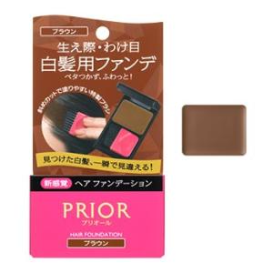 資生堂　プリオール　ヘア　ファンデーション　ブラウン　自然な茶色　(3.6g)　白髪かくし