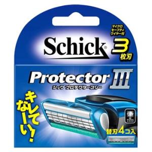 シック　プロテクタースリー　替刃　(4個)　カミソリ　髭剃り　3枚刃　