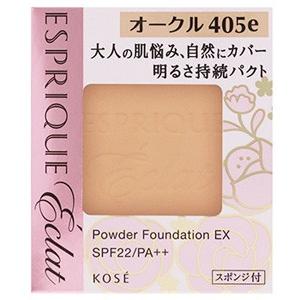 コーセー　エスプリーク　エクラ　明るさ持続　パクト　EX　レフィル　オークル　OC405e　(9.3g)　SPF22　PA++　ファンデーション　ESPRIQUE　eclat｜tsuruha