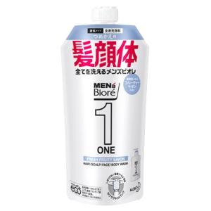 花王　メンズビオレ　ONE　オールインワン全身洗浄料　フルーティーサボンの香り　つめかえ用　(340mL)　詰め替え用　顔・髪・体　ノンシリコン｜tsuruha