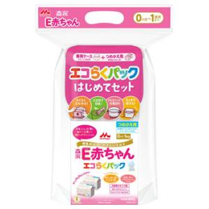 森永 E赤ちゃん エコらくパック はじめてセット 0ヵ月〜1歳頃まで (400g×2袋入) 森永乳業 粉ミルク　※軽減税率対象商品｜tsuruha