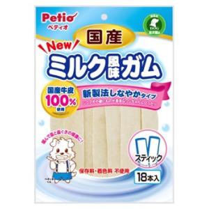 ペティオ NEW 国産 ミルク風味ガム スティック (18本) 犬用おやつ ガム ドッグフード｜tsuruha