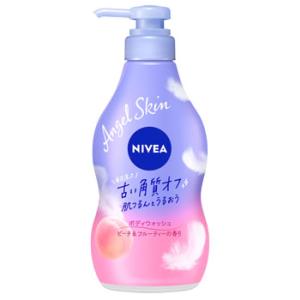 花王 ニベア エンジェルスキン ボディウォッシュ ピーチ＆フルーティーの香り ポンプ (480mL) ボディソープ｜tsuruha