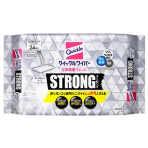 花王 クイックルワイパー 立体吸着ウエットシート ストロング (24枚) 住宅用掃除シート　(490...