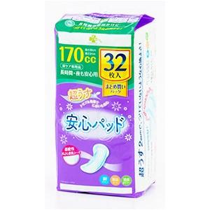 くらしリズム 超うす 安心パッド 170cc (32枚) まとめ買いパック 尿 
