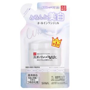 ノエビア サナ なめらか本舗 とろんと濃ジェル 薬用美白 N つめかえ用 (100g) 詰め替え用 豆乳イソフラボン オールインワンジェル　医薬部外品｜tsuruha