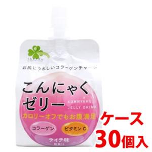 《ケース》　くらしリズム こんにゃくゼリー ライチ味 (180g)×30個 ゼリー飲料　※軽減税率対象商品｜tsuruha