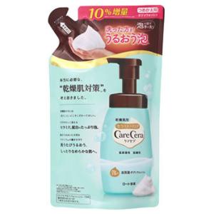 ロート製薬 ケアセラ 泡の高保湿ボディウォッシュ ピュアフローラルの香り つめかえ用 (385mL) 詰め替え用 ボディソープ｜tsuruha