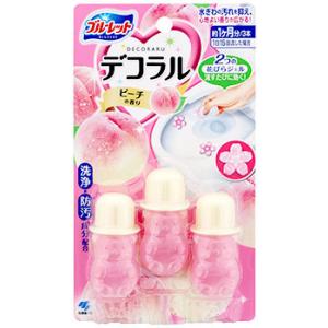 小林製薬 ブルーレット デコラル ピーチの香り (7.5g×3本) トイレ用洗剤 芳香剤｜tsuruha