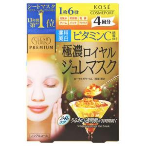 コーセー クリアターン プレミアム ロイヤルジュレマスク ビタミンC (33g×4枚) シートマスク...