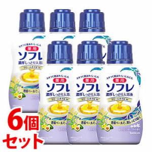 《セット販売》　バスクリン 薬用ソフレ 濃厚しっとり入浴液 ホワイトフローラルの香り (480mL)×6個セット 薬用入浴剤　医薬部外品｜tsuruha