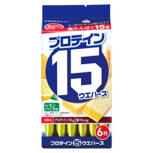 ハマダコンフェクト プロテイン15ウエハース カカオ味 6枚入り