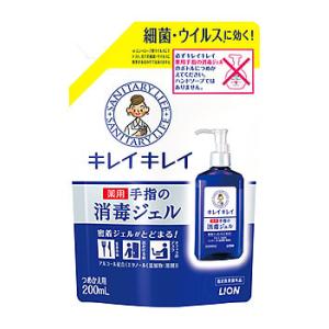 ライオン キレイキレイ 薬用手指の消毒ジェル つめかえ用 (200mL) 詰め替え用 アルコールジェ...