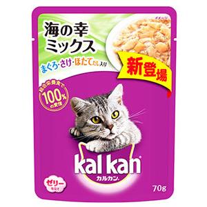 マースジャパン カルカン パウチ 1歳から 海の幸ミックス まぐろ・さけ・ほたてだし入り (70g) 成猫用 キャットフード｜tsuruha