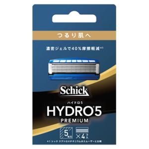 シック ハイドロ5 プレミアム つるり肌へ 替刃 (4個) カミソリ 髭剃り 5枚刃