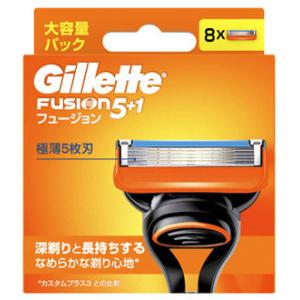 P&G ジレット フュージョン マニュアル 替刃 (8個) 髭剃り カミソリ替刃　P＆G