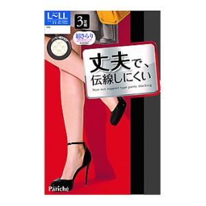 グンゼ パリシェ 丈夫で、伝線しにくいストッキング L〜LL ブラック (3足組) パンスト Par...