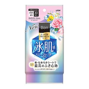 ライオン Ban さっぱり感PREMIUMシート クールタイプ ひんやりフローラルの香り (30枚) 制汗シート デオドラントシート｜tsuruha