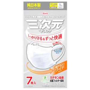 興和 三次元マスク すこし大きめ Lサイズ ホワ...の商品画像